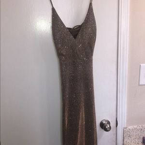 Gold bandage sparkly dress